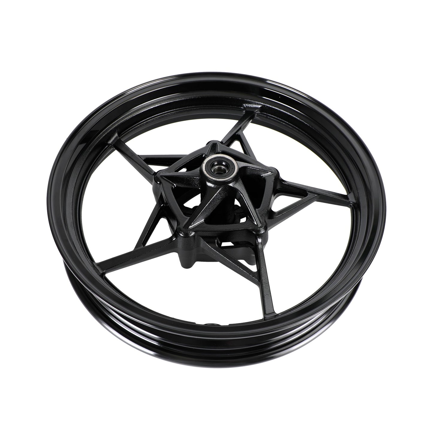 Glossy Black Front Wheel Rim For Kawasaki Z400 EX400 Ninja 400 ABS 2018-2023