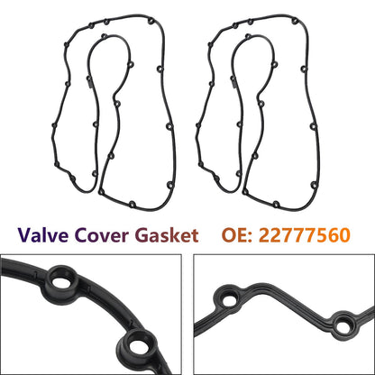 Set of 2 Valve Cover Gaskets 22777560 Fit for Volvo D13 Truck！