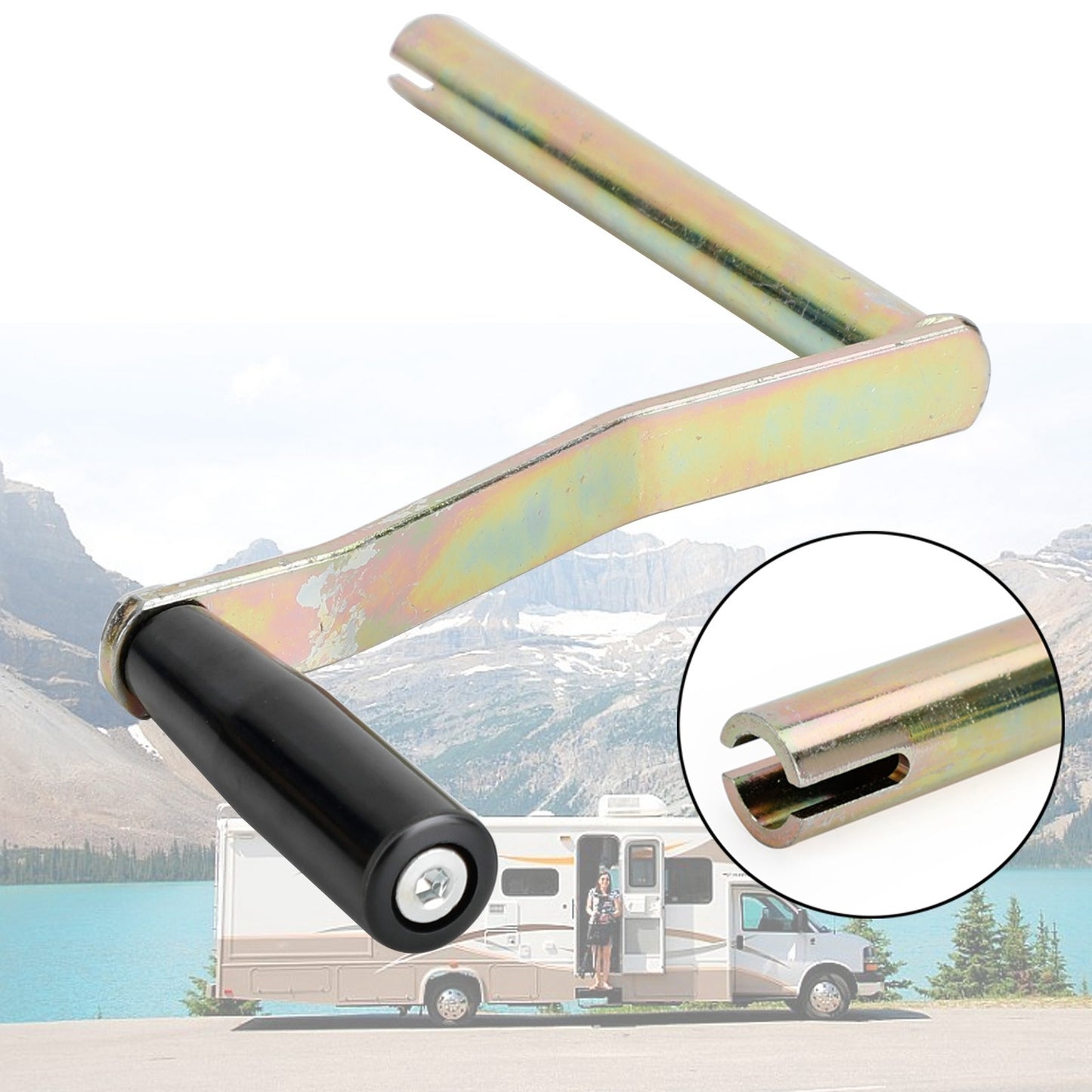 Tent Camper Crank Handle For Coleman/Fleetwood Pop-up Campers Round MouthNEW