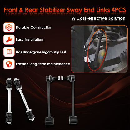 Front Rear Sway Bar Links For Chevy Tahoe Suburban 1500 Avalanche Yukon Cadillac