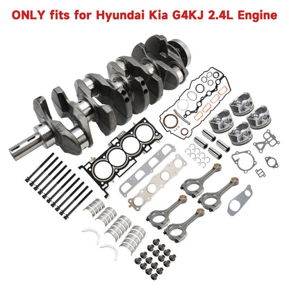 G4KJ 2.4L Engine Overhaul Rebuild Kit Crankshaft Rods for HYUNDAI KIA Sorento
