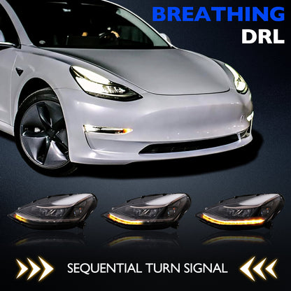 LED Headlight Headlamp Assembly Left Side For 2021-2023 Tesla 3 Y 1514952-00