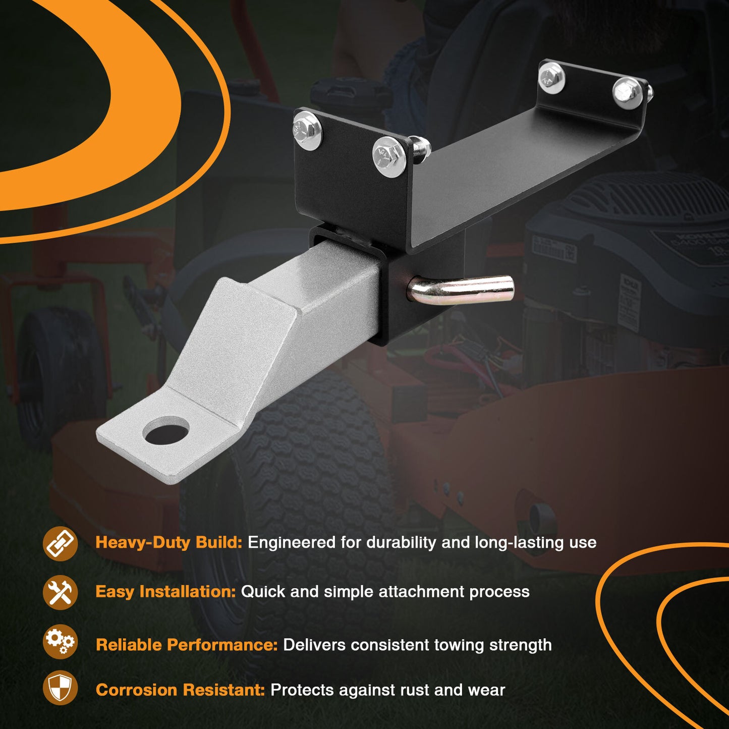 Black 2" Trailer Hitch Receivers Kit For ZT Elite Magnum Avengers Mavericks