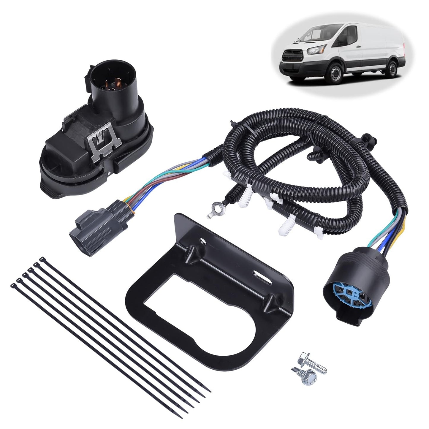 CK4T13B576KE Trailer Tow Wiring Connector Harness Kit Fit 15-19 Ford Transit 150