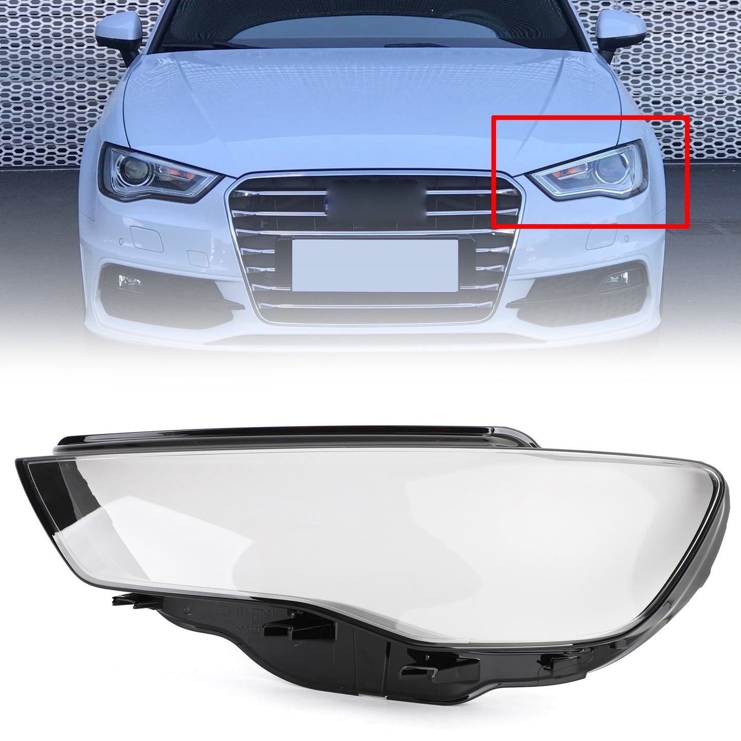Left & Right Pair Headlight Cover Headlamp Lens For Audi A3 2013-2016 Clear USA