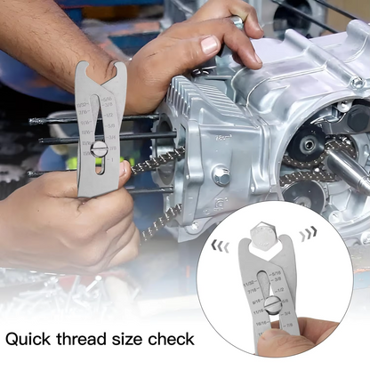 Bolt and Nut Identifier Gauge Size Gauge Precise Bolt Size Finder Keychain Tool