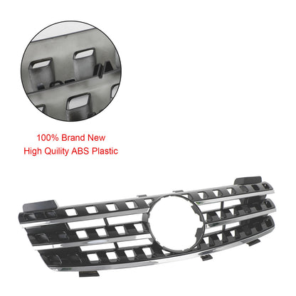 Front Bumper Grille Grill Fit Mercedes ML-Class W164 2005-2008 Chrome/Black