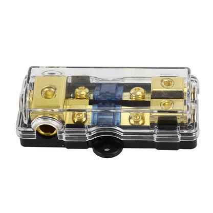 2 Way Car Mini ANL Blade Fuse Holder Stereo Audio 0 4 8 Gauge Distribution Block