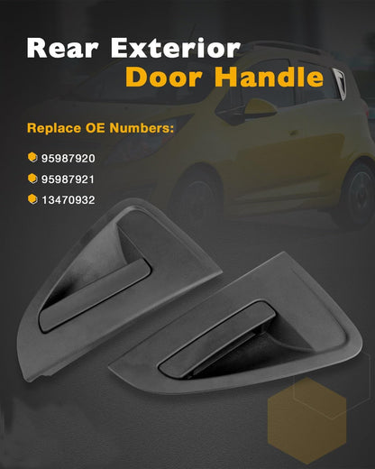 Exterior Outside Door Handle Assembly Rear Left & Right For 2013-15 Chevy Spark