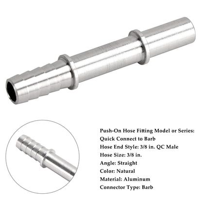 Quick Connect 3/8 Fuel Rail Hose To 3/8 Barb Adapter Fitting AN817-02-06BA~