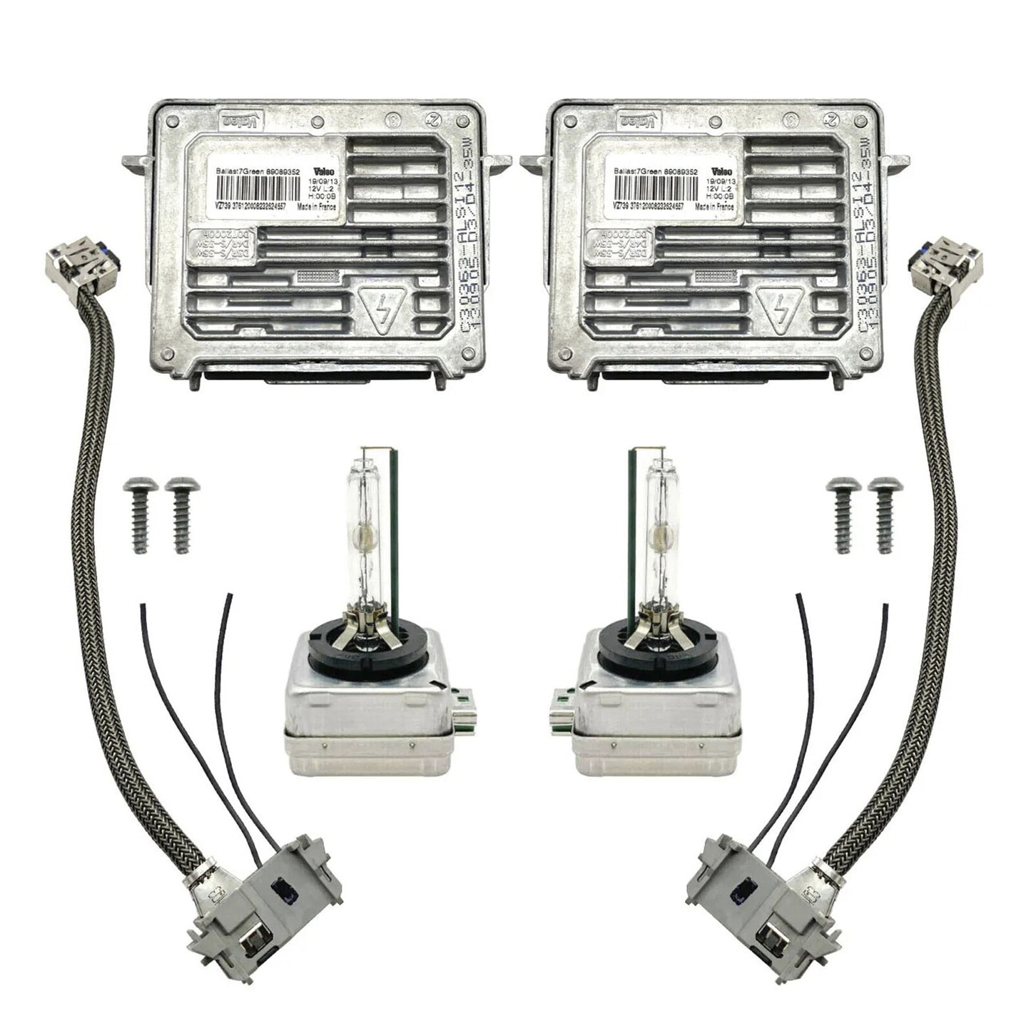2x Xenon Ballast & HID D3S Light Bulb Wire Kit Control Unit For GMC Acadia 13-16