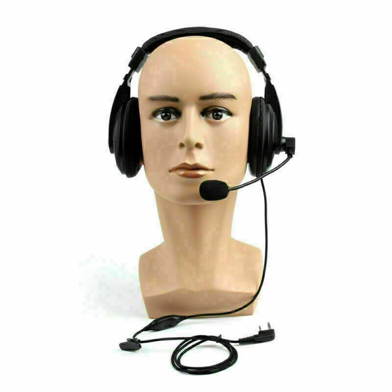 ??️5x Heavy Duty Overhead Headset Boom Mic PTT For Kenwood Puxing Baofeng Radio