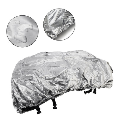 Heavy Duty Boat Cover Waterproof 210D Silver For 16-18Ft Fishing Jon Boat L Beam