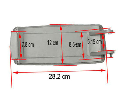 PU Leather & ABS Console Center Armrest Lid Fit For Audi A4 S4 A6 2000-08 Gray