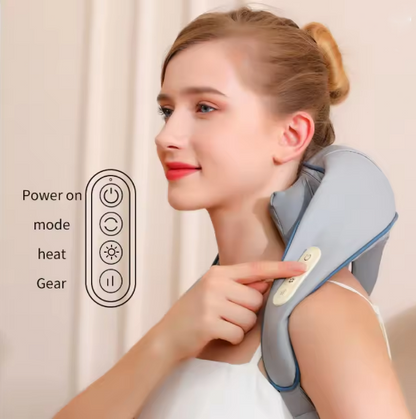 Cordless Neck Massager w/Heat 6D Shiatsu Neck Shoulder Massager Deep Tissue Back