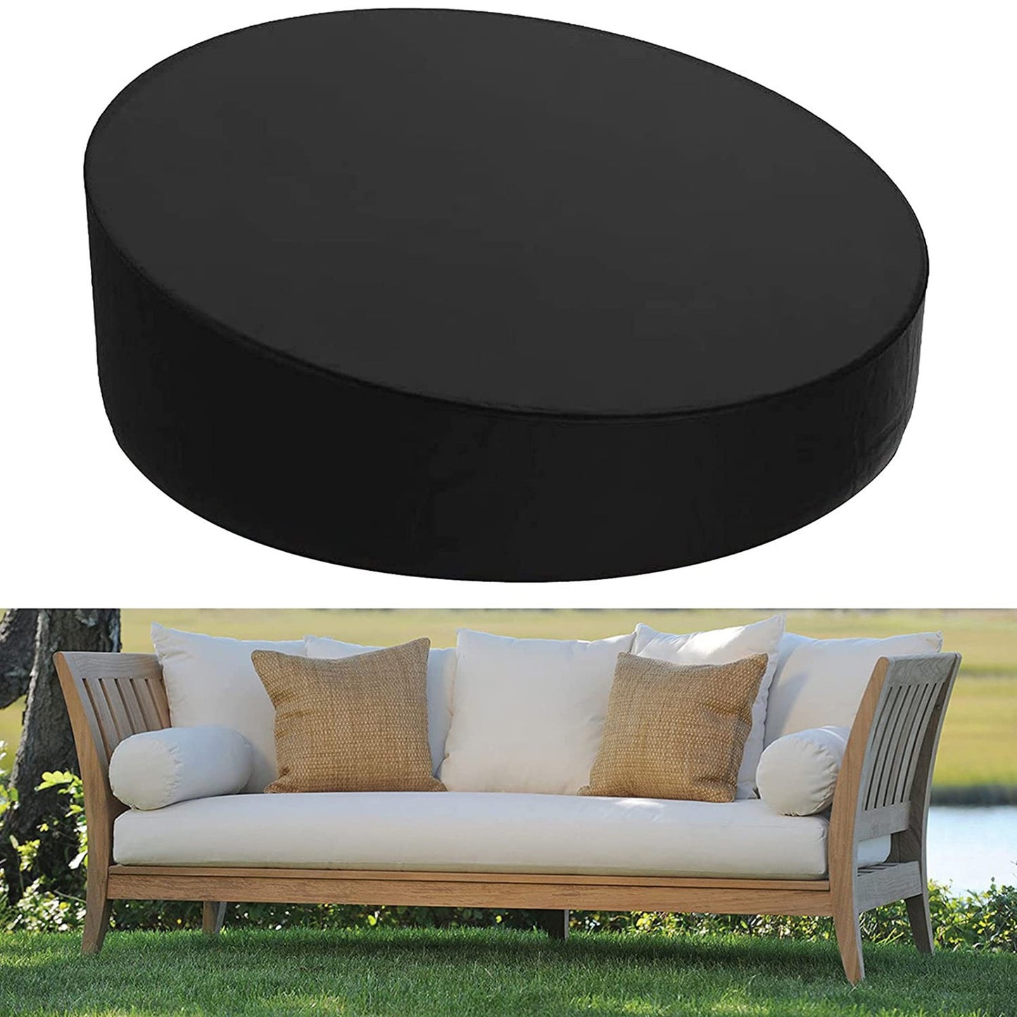 Waterproof Heavy Outdoor Sofa  Furniture Cover Day Bed Garden Patio Round
