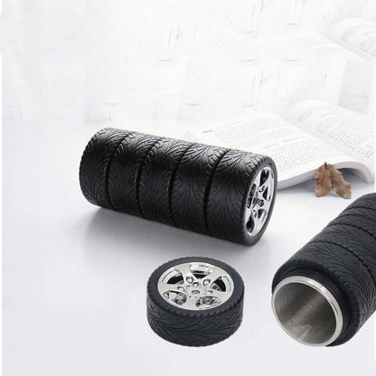 Tire Coffee Tea Mug Stainless Steel Interior Durable Cup 11 oz