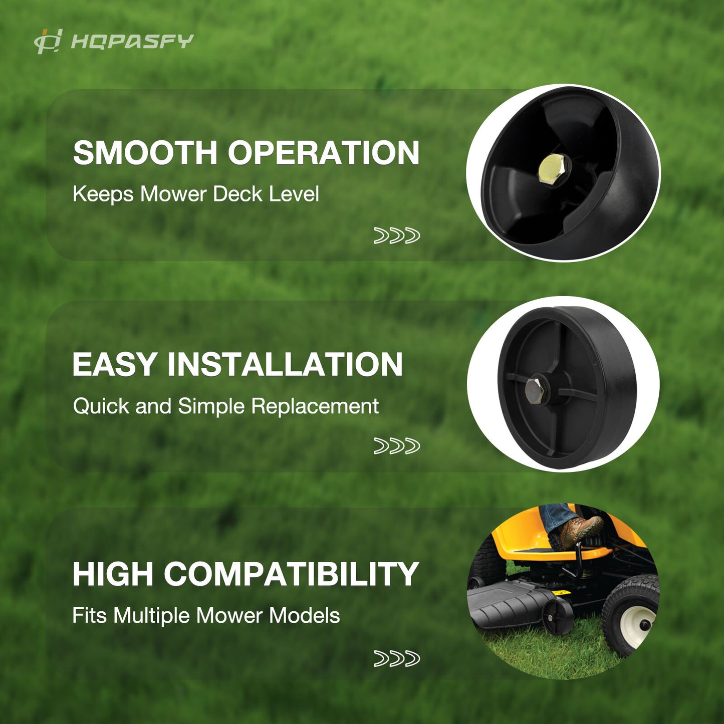 4x 734-0973 Lawn Mower Deck Roller Wheel Kit For Cub Cadet Craftsman 734-04155