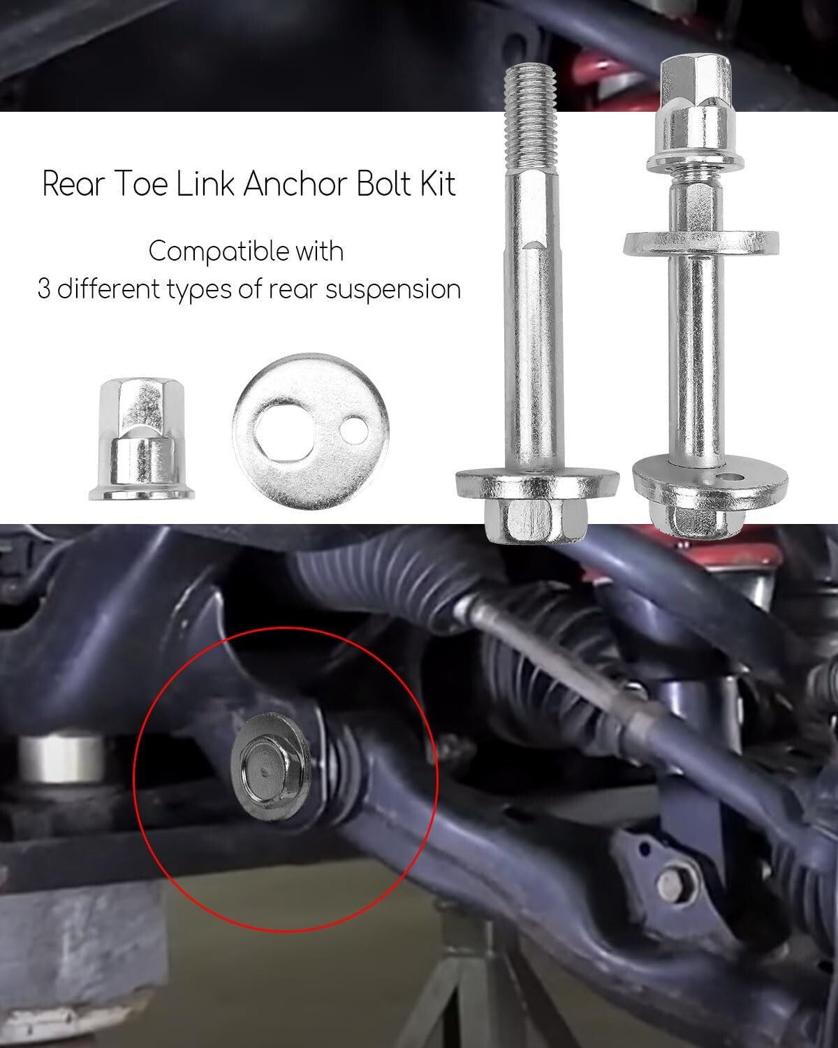2x For DODGE For JEEP Rear Toe Link Bolt Rear Camber Bolt 06508486AA