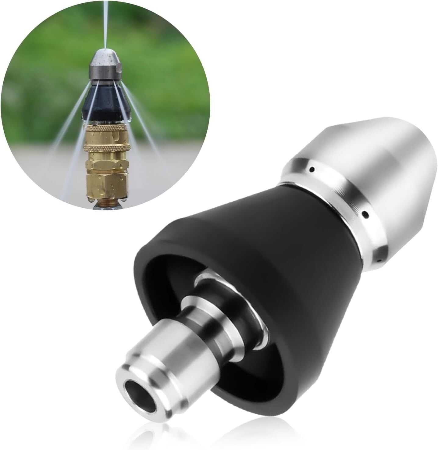 Sewer Cleaning Tool High-pressure Nozzle 5000psi Pipe Cleaner 1/4 Inch Connector