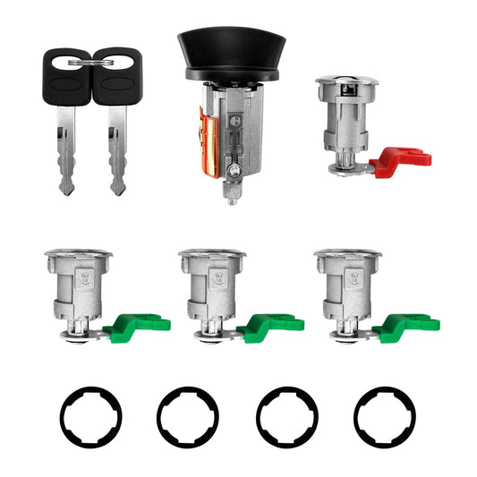 Solid Spare 703369 Door & Ignition Switch Lock Cylinder w/ Keys Fit 1997-18 Ford E-150 E-250
