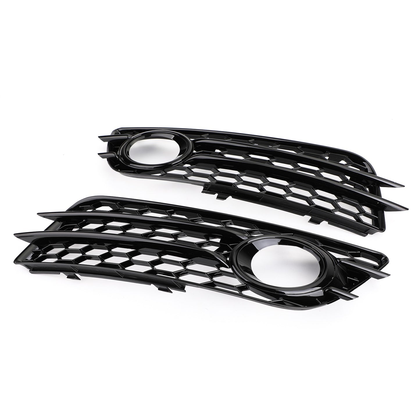 Black Honeycomb Style Fog Light Grill Bumper For Audi A4 S-LINE S4 2008-2012