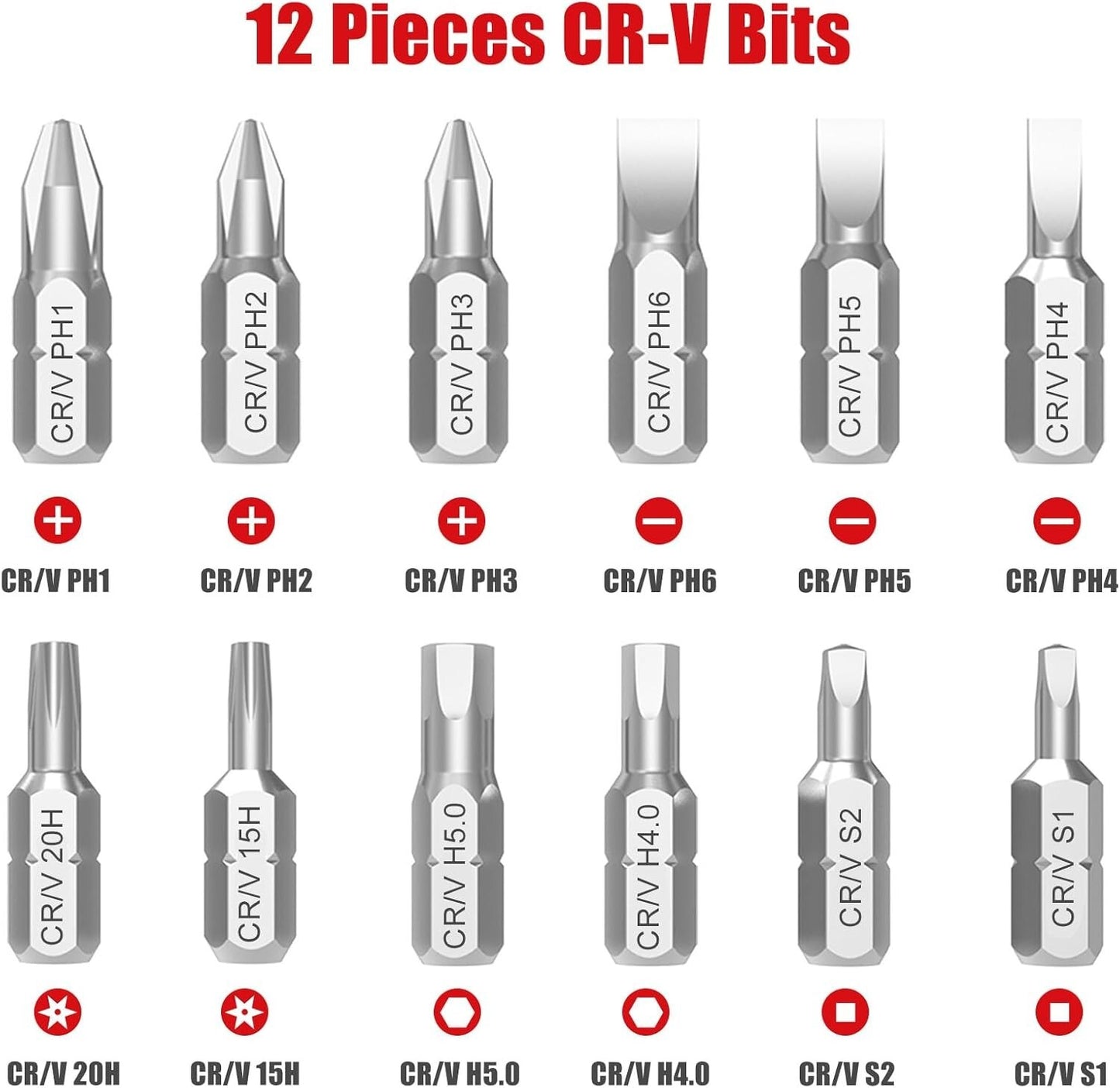 Multi Bit Screw Driver Ratcheting Screwdriver for Phillips Star Flat Square Bit