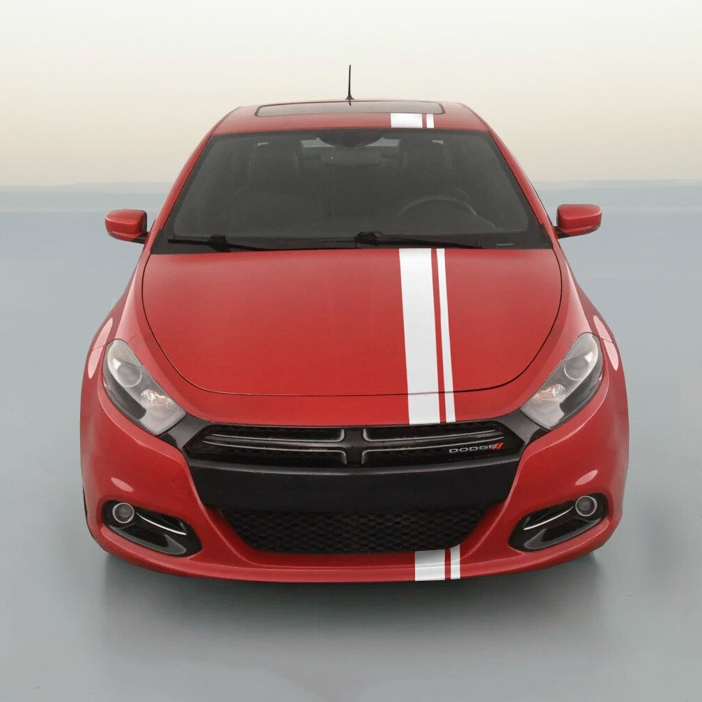 6" OFFSET VINYL RALLY STRIPE RACING STRIPE KIT + BONUS KIT For DODGE DART
