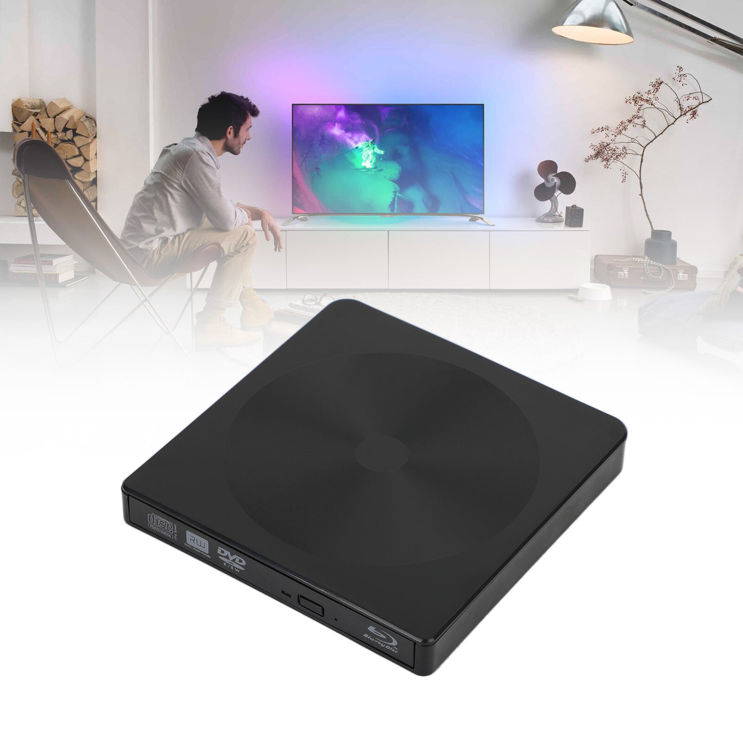 USB 3.0 External DVD Drive BD Player Read/Write 2IN1 Portable Burner US.