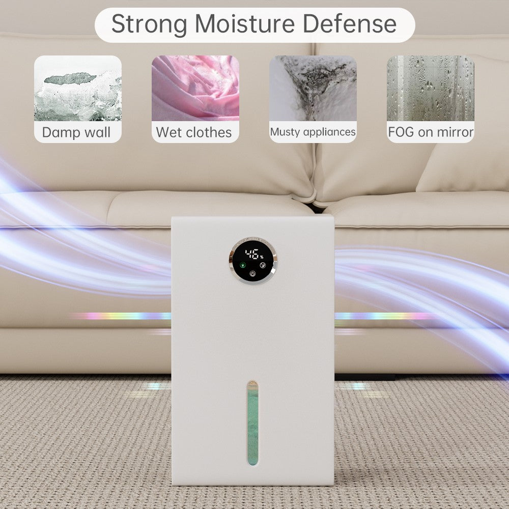 1000 Sq.Ft Dehumidifier for Home 95oz Tank LED Light Portable Air Purification
