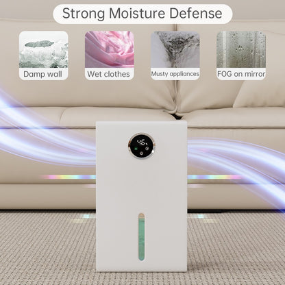 1000 Sq.Ft Dehumidifier for Home 95oz Tank LED Light Portable Air Purification