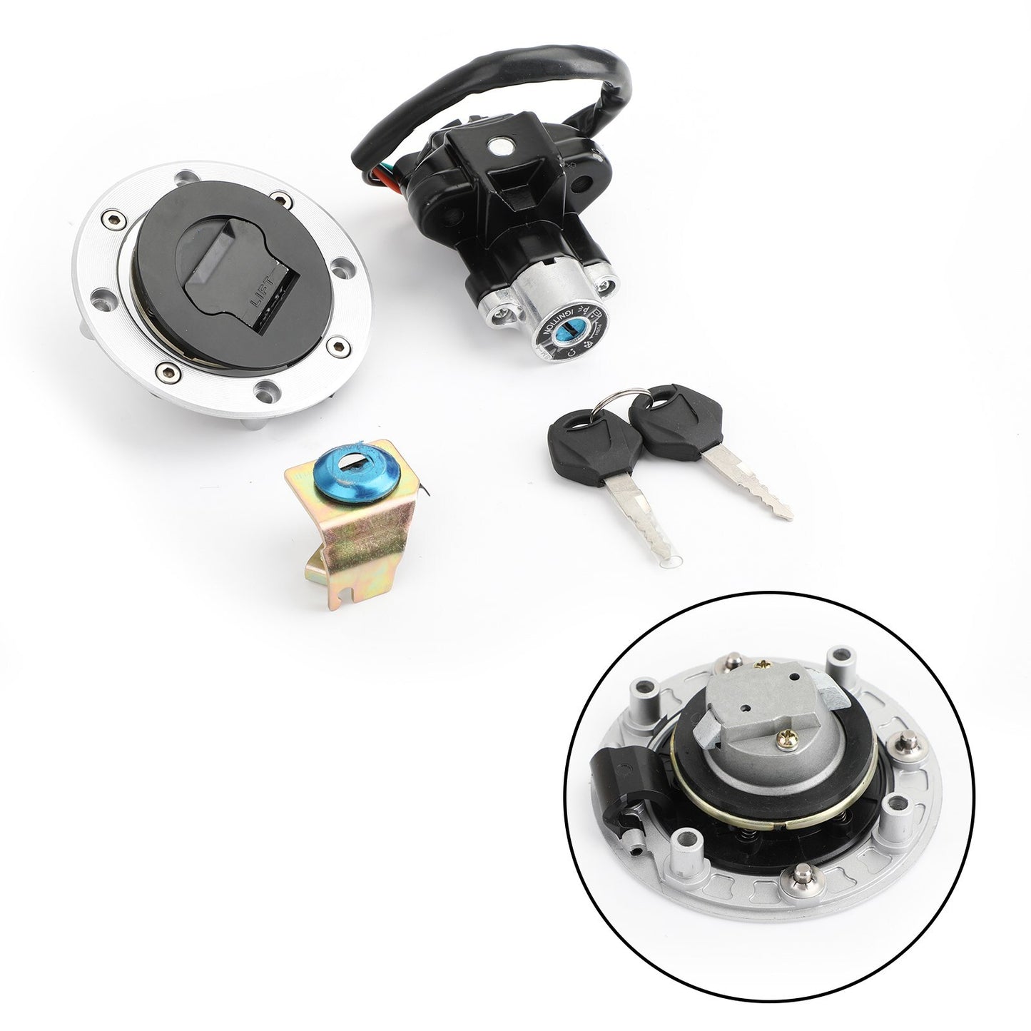 Ignition Switch Fuel Gas Cap Seat Lock Key Fit Suzuki DL650 DL1000 V-Strom 02~12