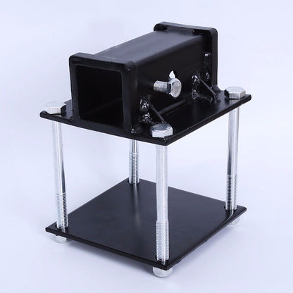 Solid Spare 4'' Square RV Bumper Receiver Adapter 2'' Hitch Mount Rack 2 Cargo Carrier tube