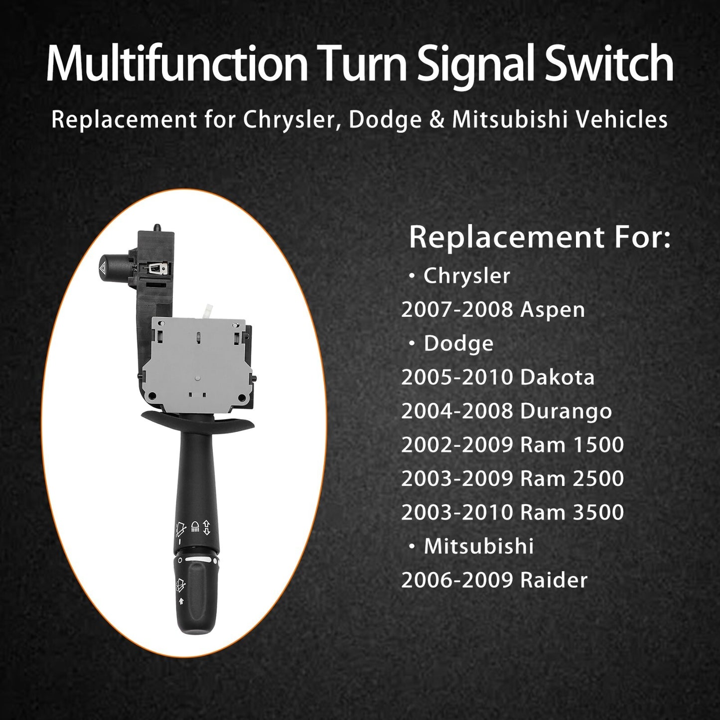 Turn Signal Windshield  Wiper Switch for 02-10 Dodge Ram Durango Chrysler Aspen