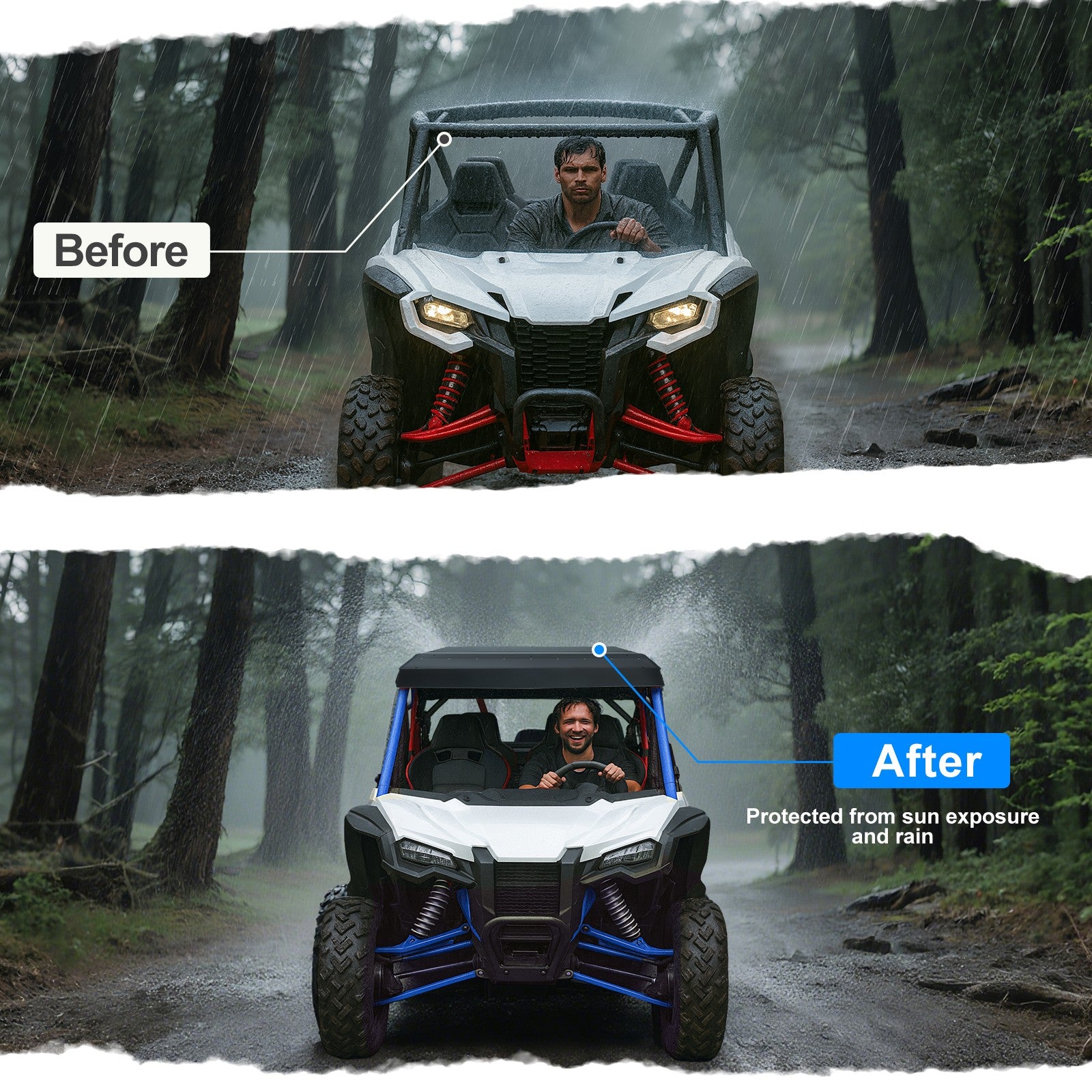 Solid Spare ATV Heavy Duty Aluminum Roof Top For Honda Talon 1000X-4 (2020+) Powder Coated