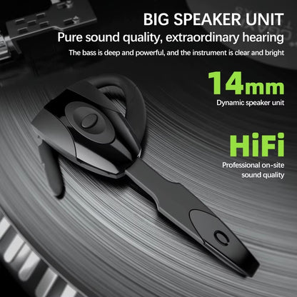 Trucker Bluetooth Headset Wireless Dual Mic Noise Cancelling Earpiece Earbuds