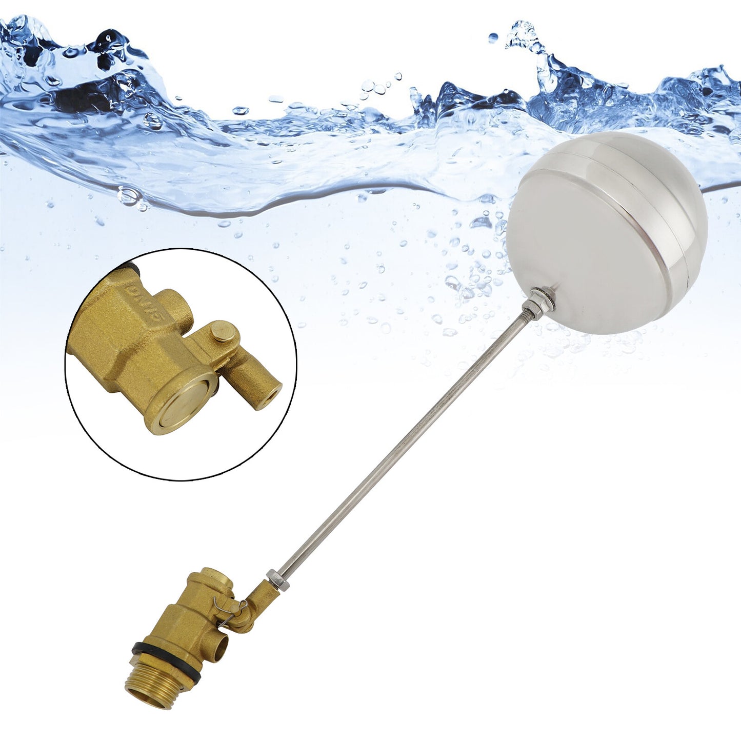 1/2" Male Thread Float Ball Valve Floating Ball Stainless Steel Water Sensor