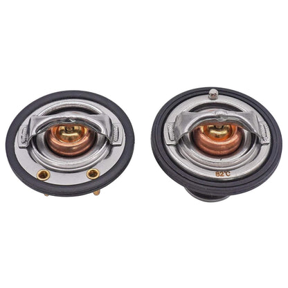 185 & 180 Degree Thermostat Front & Rear Kit Pair for GM Pickup Duramax