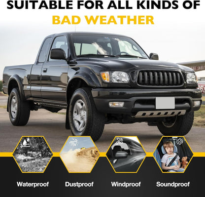 2X Front Weatherstrip Door Window Moulding Trim Seal Set For 95-04 Toyota Tacoma