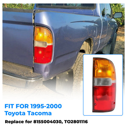 Solid Spare Passenger Side Tail Light Lamp w/Bulb For Toyota Tacoma 1995-2000 Right DOT/SAE