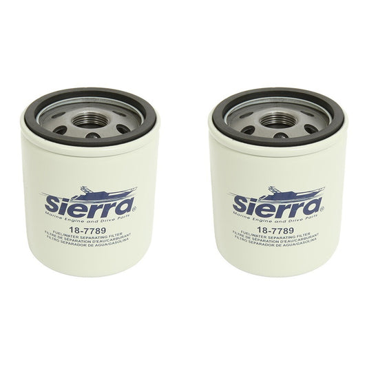 Solid Spare Sierra Marine 18-7789 Water Separating Fuel Filter - Cobra EFI - 2 PACK