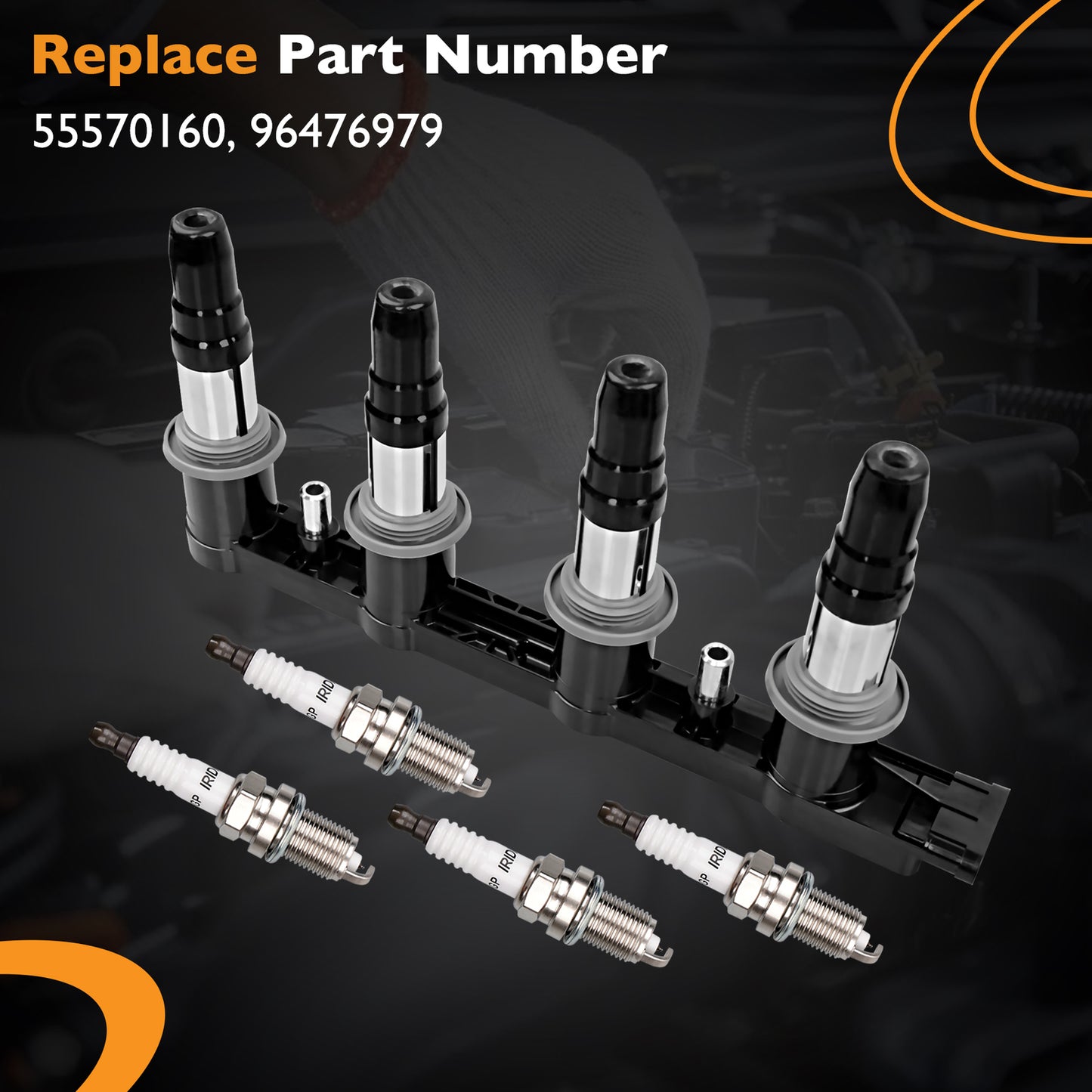 4x 1.8L Ignition Coils & Spark Plugs Pack For 09-18 Chevy Cruze Sonic Aveo5 1.8L