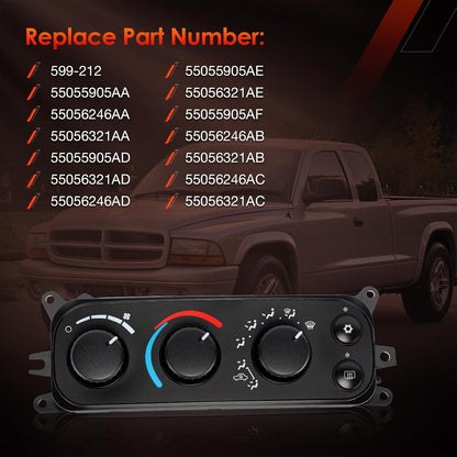 HVAC Control Module A/C Heater Climate Panel For 01-05 Dodge Ram 1500 2500 3500
