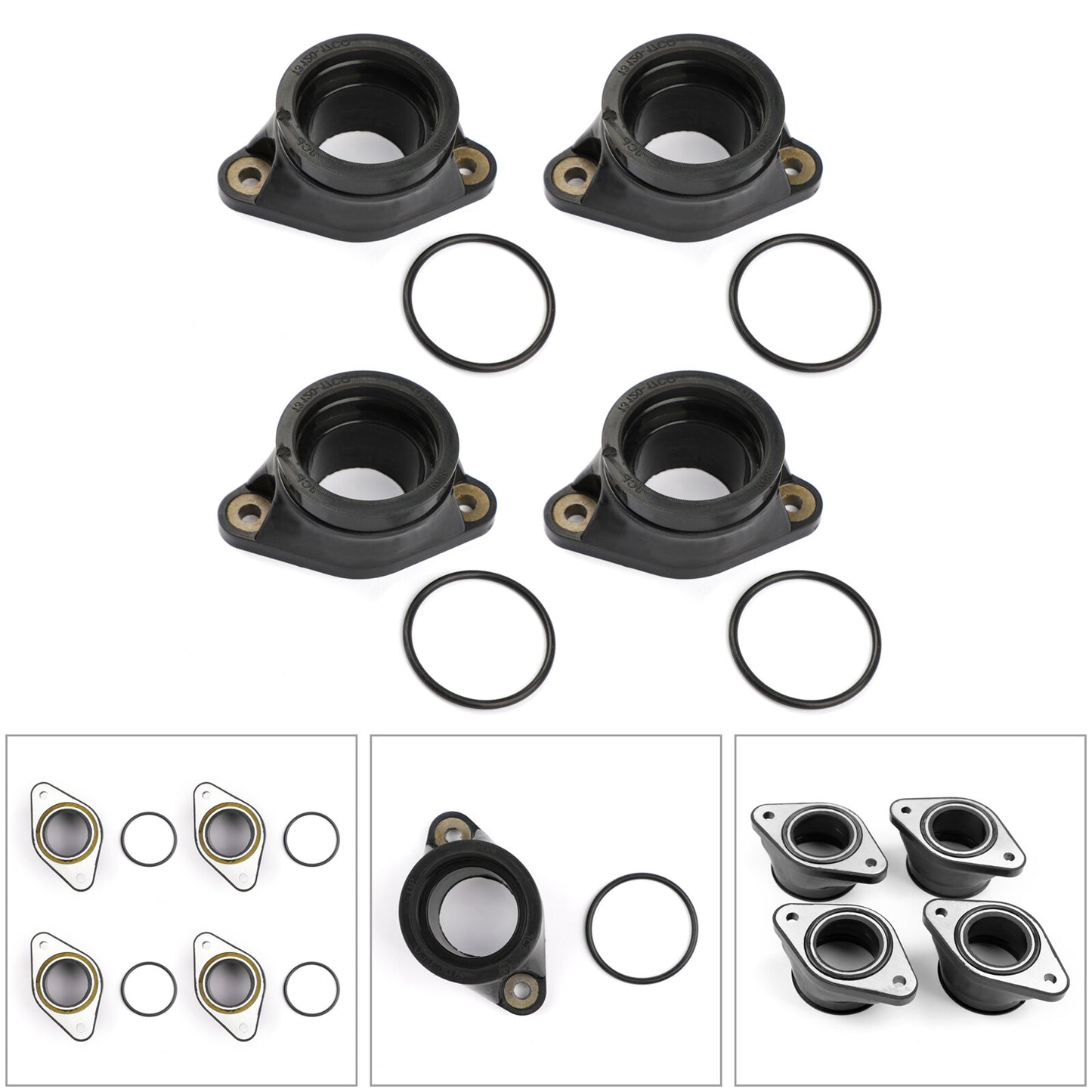 4Intake Manifold Boots\LH+RH For Suzuki GSXR 750\89-90\GSX 750 F Katana\90-98