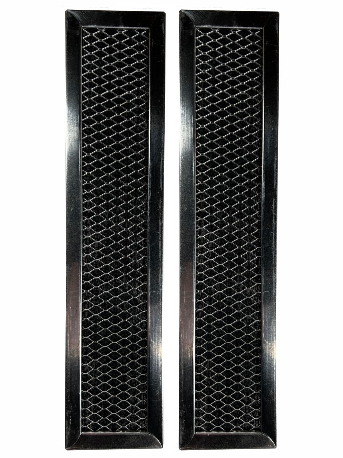 Solid Spare (2) Compatible for GE WB02X10943 Carbon Microwave Range Filters 2-1/2" x 11"