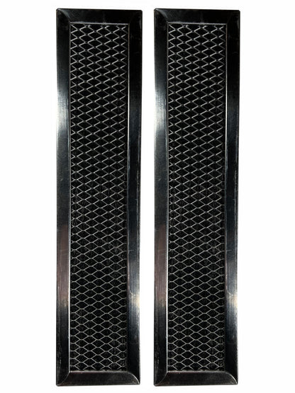 Solid Spare (2) Compatible for GE WB02X10943 Carbon Microwave Range Filters 2-1/2" x 11"
