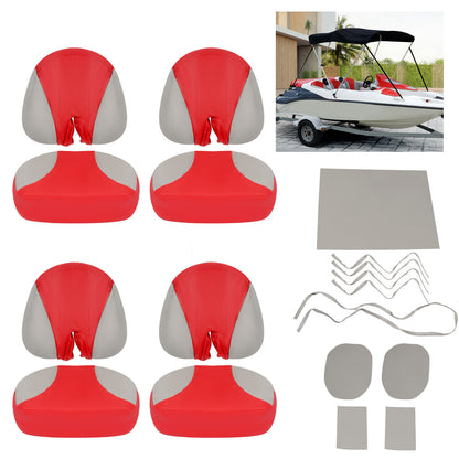 Solid Spare PVC Red Gray Full Set Seat Covers For Sea-Doo Speedster 150 2007-2011 2008 2009