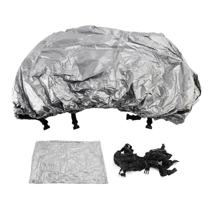 Heavy Duty Boat Cover Waterproof 210D Silver For 16-18Ft Fishing Jon Boat L Beam