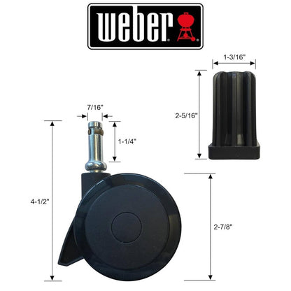 Solid Spare Weber 70359 Fixed Caster with Insert