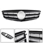 ??Front Bumper Grille For For Benz C Class W204 W/LED Emblem C300/C350 08-14 Blk